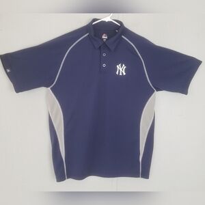 Men's Majestic Blue New York Yankees Polo Shirt